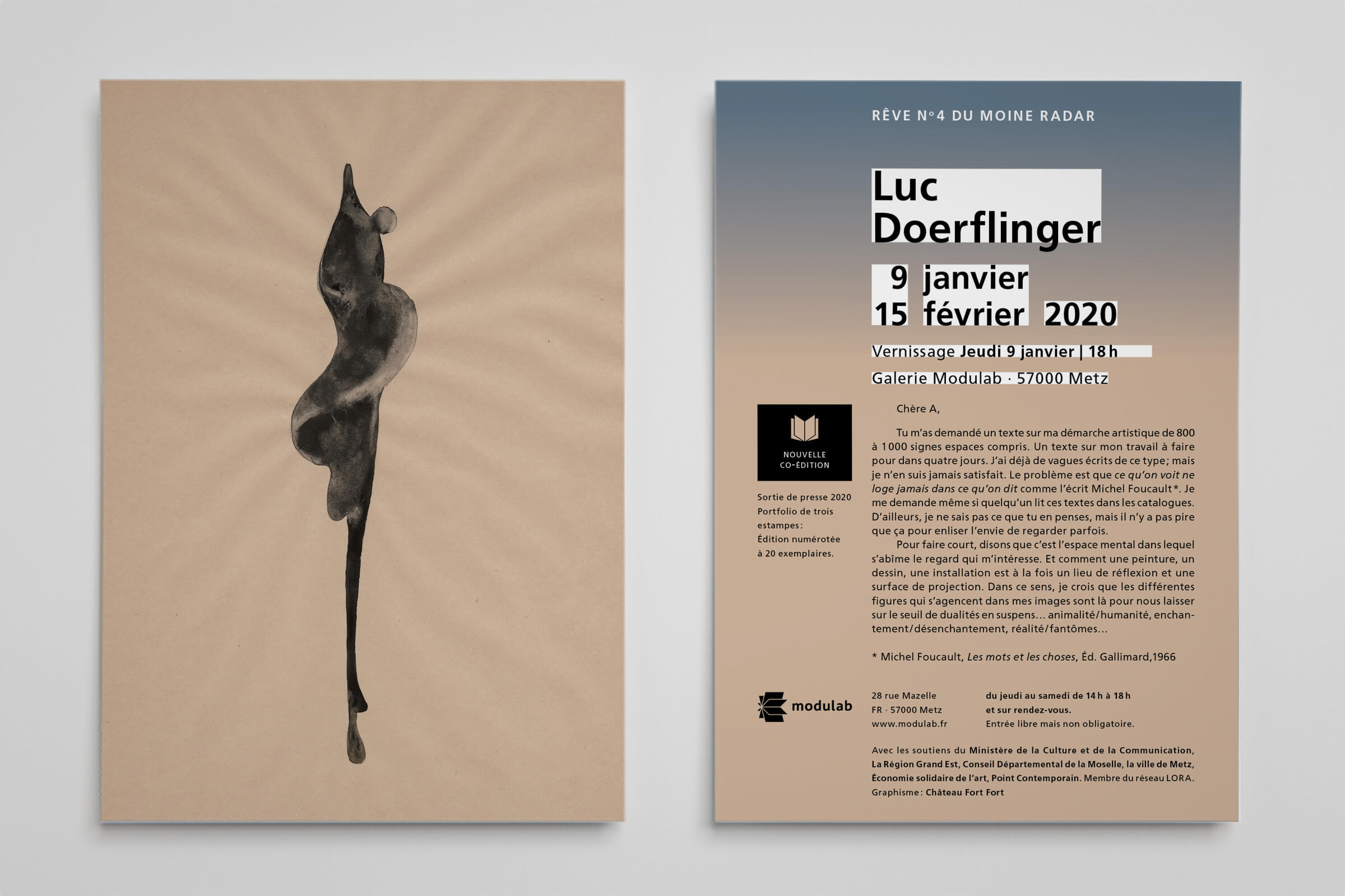 Flyer Modulab - Luc Doaerflinger - Rêve du n°4 du moine radar